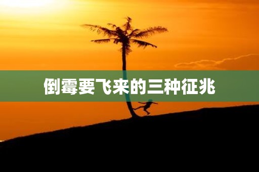 倒霉要飞来的三种征兆