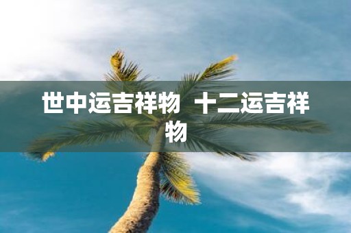 世中运吉祥物 十二运吉祥物