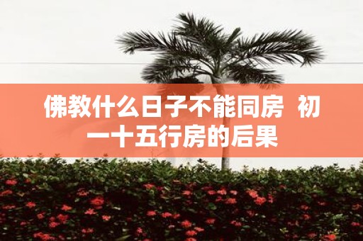 佛教什么日子不能同房 初一十五行房的后果