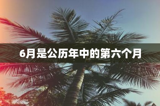 6月是公历年中的第六个月