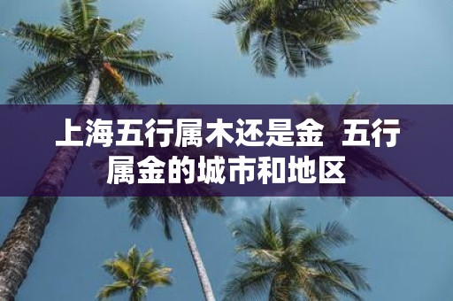 上海五行属木还是金 五行属金的城市和地区