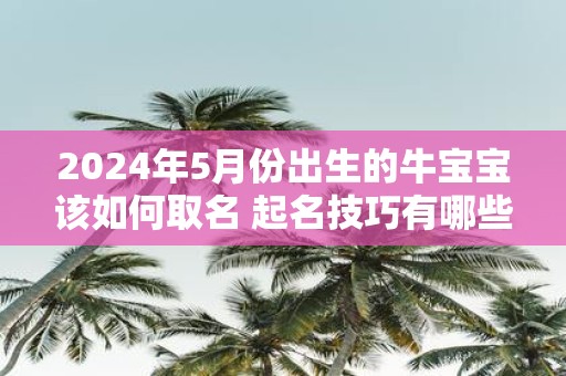 2025年5月份出生的牛宝宝该如何取名 起名技巧有哪些