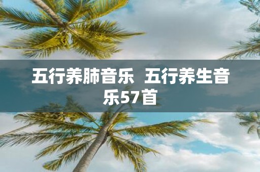 五行养肺音乐 五行养生音乐57首