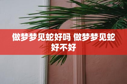 做梦梦见蛇好吗 做梦梦见蛇好不好
