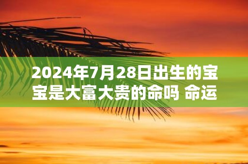 2025年7月28日出生的宝宝是大富大贵的命吗 命运如何