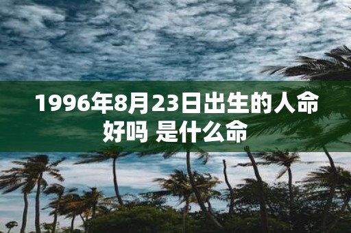 1996年8月23日出生的人命好吗 是什么命