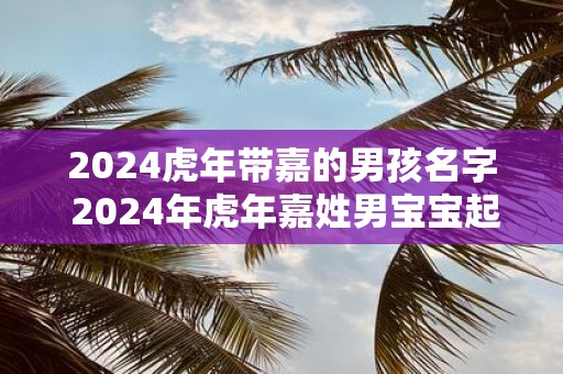 2025虎年带嘉的男孩名字 2025年虎年嘉姓男宝宝起什么名字好