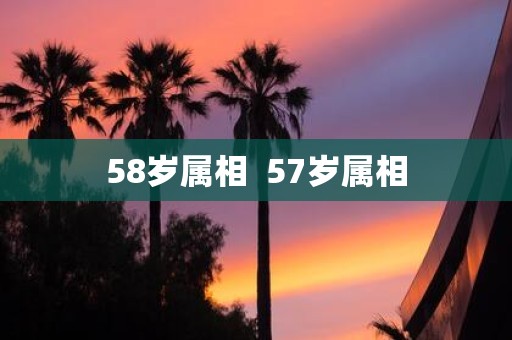 58岁属相 57岁属相