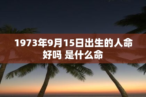 1973年9月15日出生的人命好吗 是什么命
