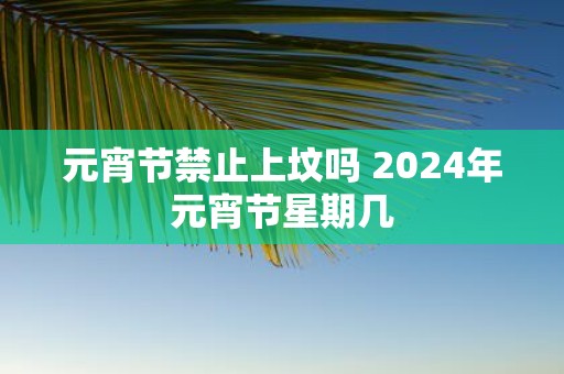 元宵节禁止上坟吗 2025年元宵节星期几