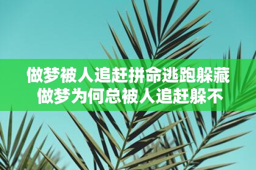 做梦被人追赶拼命逃跑躲藏 做梦为何总被人追赶躲不掉