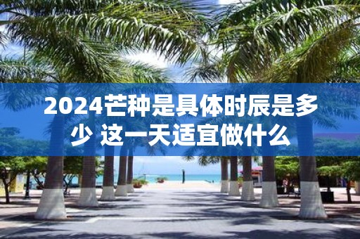 2025芒种是具体时辰是多少 这一天适宜做什么
