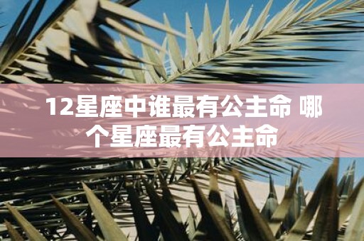 12星座中谁最有公主命 哪个星座最有公主命