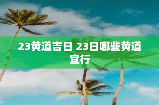 23黄道吉日 23日哪些黄道宜行