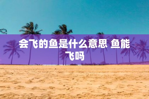 会飞的鱼是什么意思 鱼能飞吗