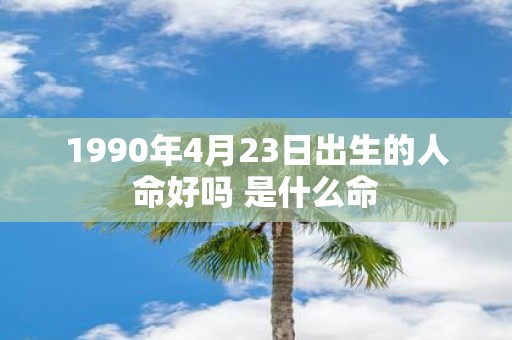 1990年4月23日出生的人命好吗 是什么命