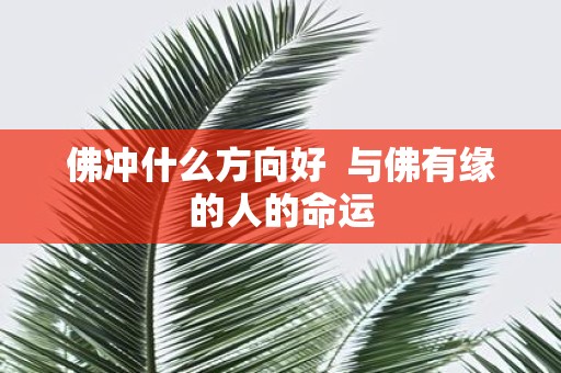 佛冲什么方向好 与佛有缘的人的命运