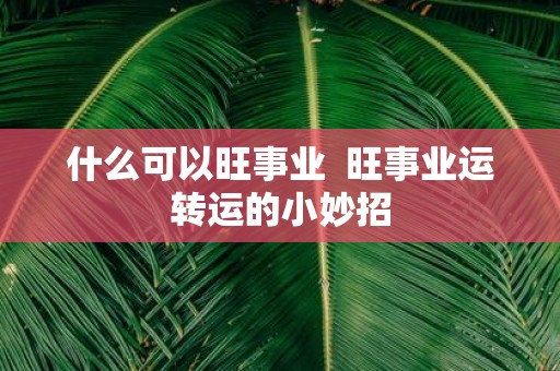 什么可以旺事业 旺事业运转运的小妙招