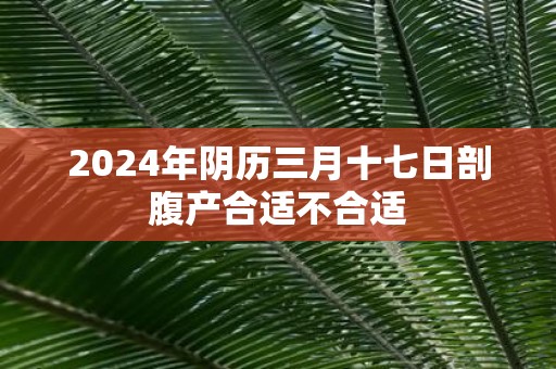 2025年阴历三月十七日剖腹产合适不合适