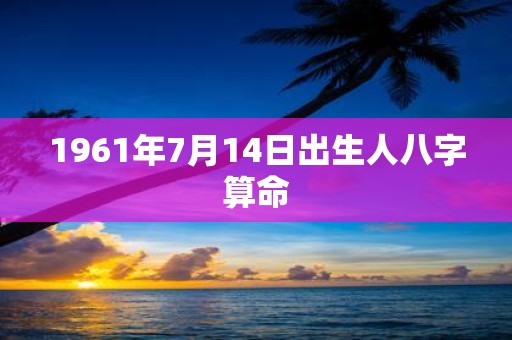 1961年7月14日出生人八字算命