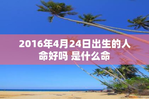 2016年4月24日出生的人命好吗 是什么命