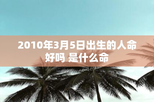 2010年3月5日出生的人命好吗 是什么命