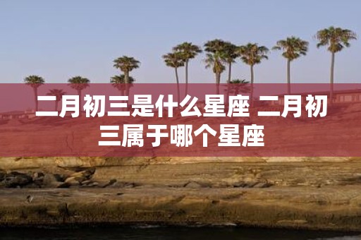 二月初三是什么星座 二月初三属于哪个星座