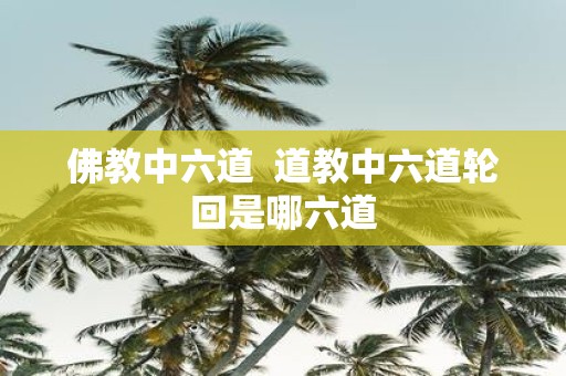 佛教中六道 道教中六道轮回是哪六道