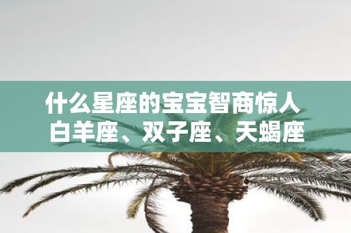 什么星座的宝宝智商惊人 白羊座、双子座、天蝎座
