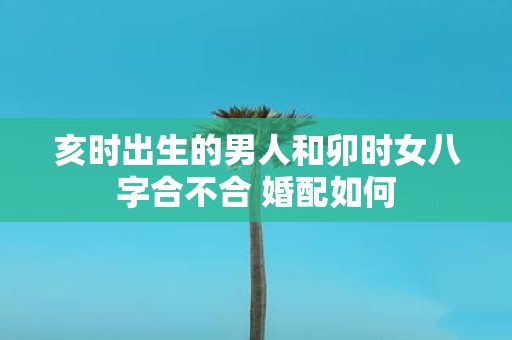 亥时出生的男人和卯时女八字合不合 婚配如何