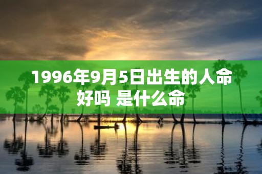 1996年9月5日出生的人命好吗 是什么命