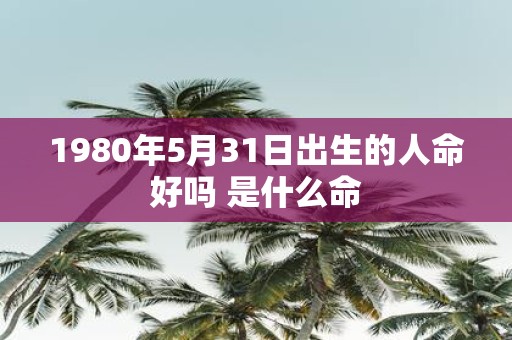 1980年5月31日出生的人命好吗 是什么命