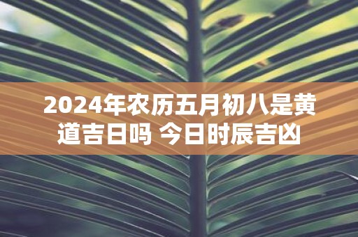 2025年农历五月初八是黄道吉日吗 今日时辰吉凶