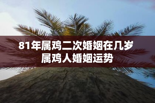 81年属鸡二次婚姻在几岁 属鸡人婚姻运势