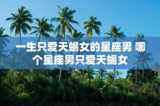 一生只爱天蝎女的星座男 哪个星座男只爱天蝎女