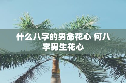 什么八字的男命花心 何八字男生花心