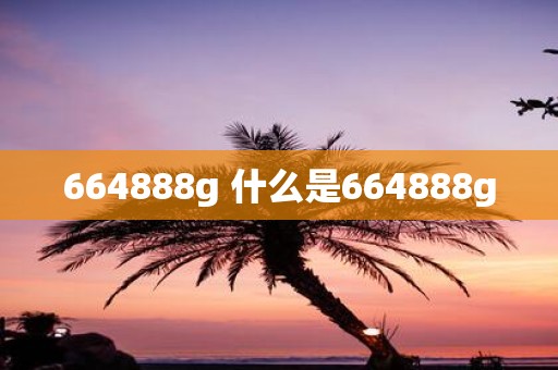 664888g 什么是664888g