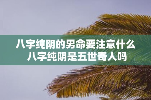八字纯阴的男命要注意什么 八字纯阴是五世奇人吗