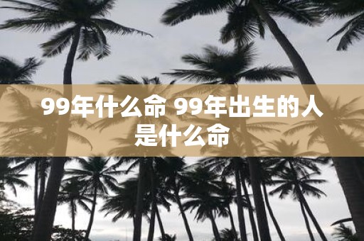 99年什么命 99年出生的人是什么命