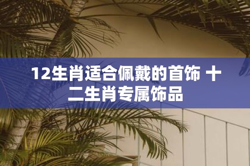 12生肖适合佩戴的首饰 十二生肖专属饰品