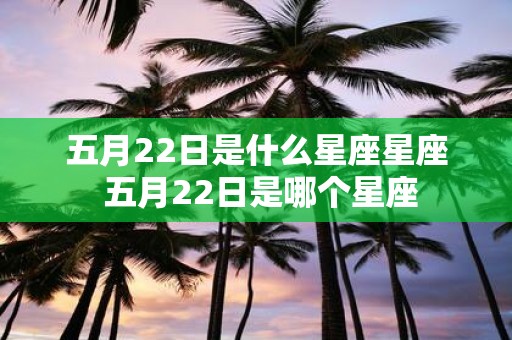 五月22日是什么星座星座 五月22日是哪个星座