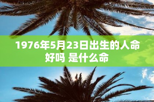 1976年5月23日出生的人命好吗 是什么命