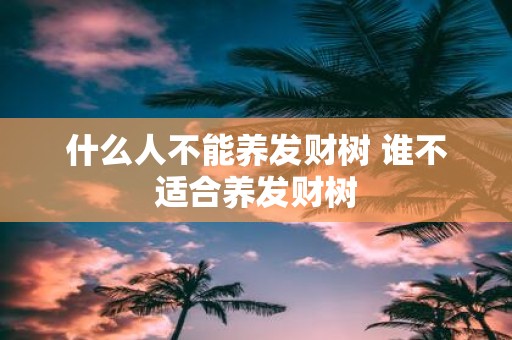 什么人不能养发财树 谁不适合养发财树