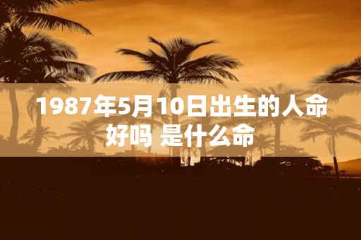 1987年5月10日出生的人命好吗 是什么命