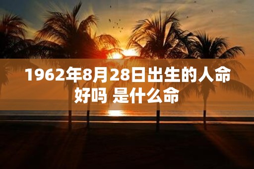 1962年8月28日出生的人命好吗 是什么命