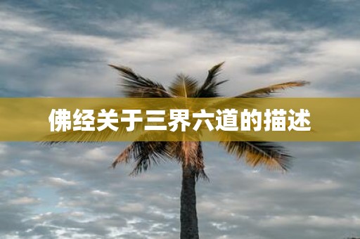 佛经关于三界六道的描述