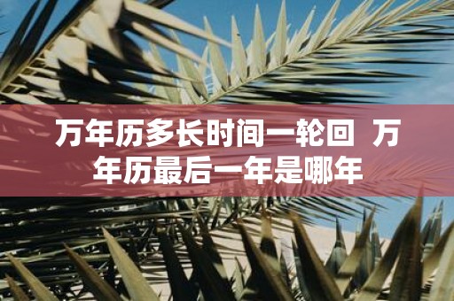 万年历多长时间一轮回 万年历最后一年是哪年