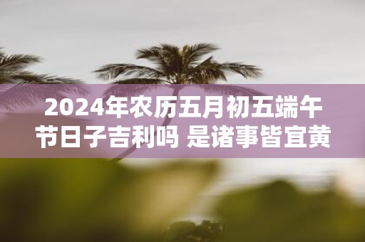 2025年农历五月初五端午节日子吉利吗 是诸事皆宜黄道吉日吗
