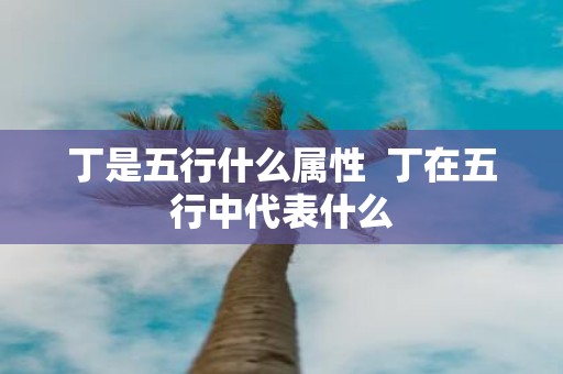 丁是五行什么属性 丁在五行中代表什么