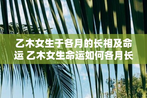 乙木女生于各月的长相及命运 乙木女生命运如何各月长相有何不同